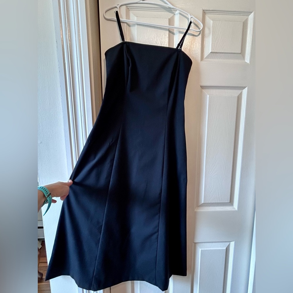 Vintage Sisley Black Spaghetti Strap Cocktail Dress